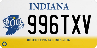 IN license plate 996TXV