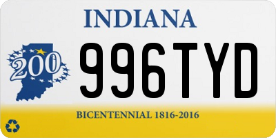 IN license plate 996TYD