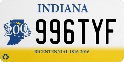 IN license plate 996TYF