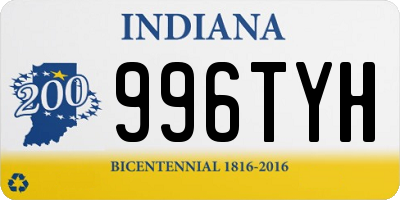 IN license plate 996TYH