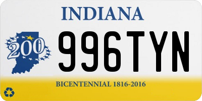 IN license plate 996TYN