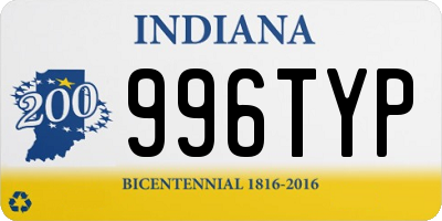 IN license plate 996TYP