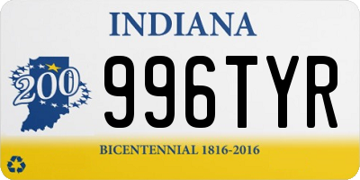 IN license plate 996TYR