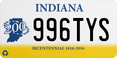 IN license plate 996TYS