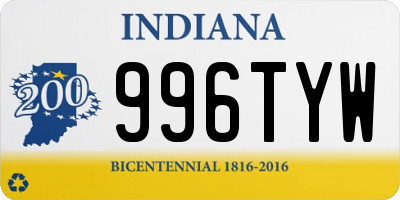 IN license plate 996TYW