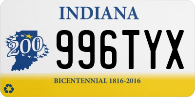 IN license plate 996TYX