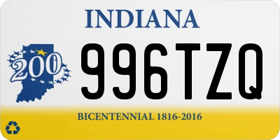 IN license plate 996TZQ