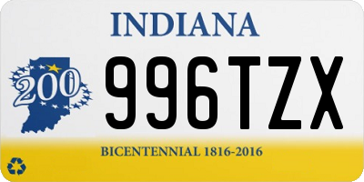 IN license plate 996TZX