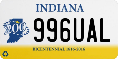 IN license plate 996UAL