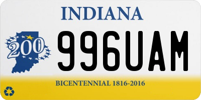 IN license plate 996UAM