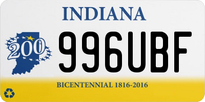 IN license plate 996UBF