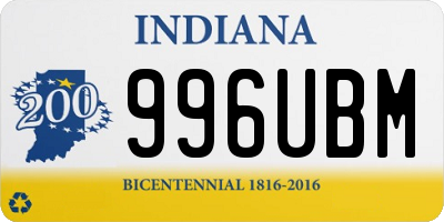 IN license plate 996UBM