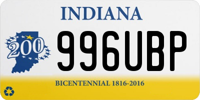 IN license plate 996UBP