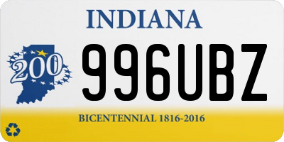 IN license plate 996UBZ