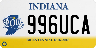 IN license plate 996UCA