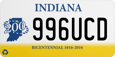 IN license plate 996UCD