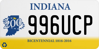 IN license plate 996UCP