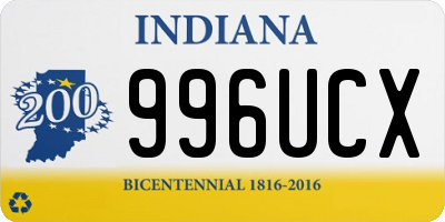 IN license plate 996UCX