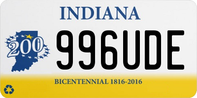 IN license plate 996UDE
