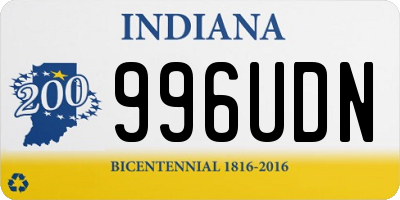 IN license plate 996UDN