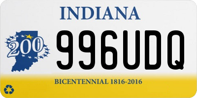 IN license plate 996UDQ