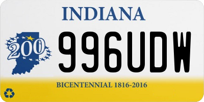 IN license plate 996UDW