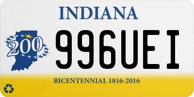 IN license plate 996UEI