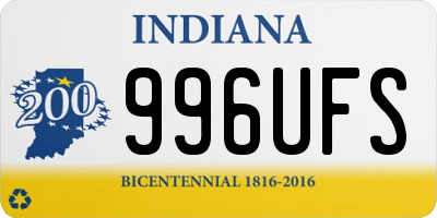 IN license plate 996UFS