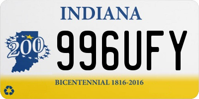 IN license plate 996UFY