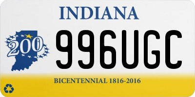 IN license plate 996UGC