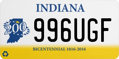 IN license plate 996UGF