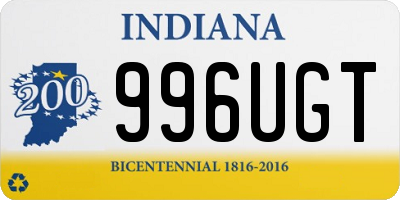 IN license plate 996UGT