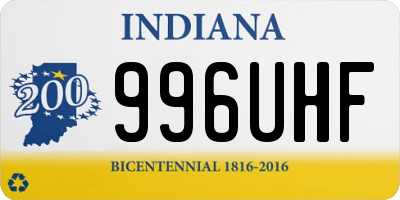IN license plate 996UHF