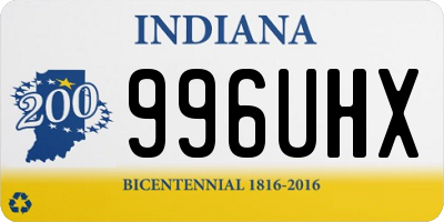 IN license plate 996UHX