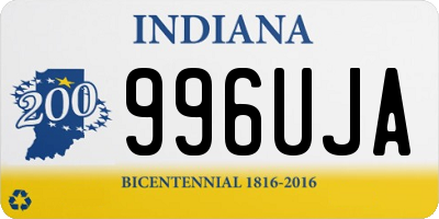 IN license plate 996UJA