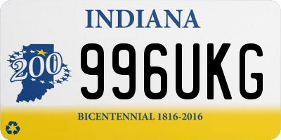 IN license plate 996UKG