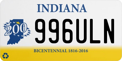 IN license plate 996ULN