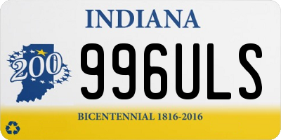 IN license plate 996ULS