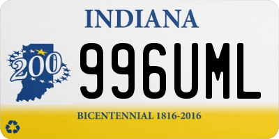 IN license plate 996UML