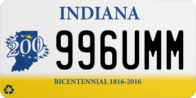 IN license plate 996UMM