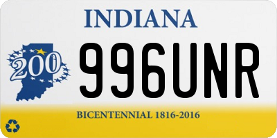 IN license plate 996UNR
