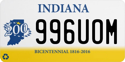 IN license plate 996UOM