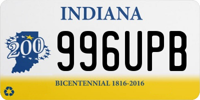 IN license plate 996UPB