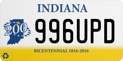 IN license plate 996UPD