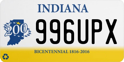 IN license plate 996UPX