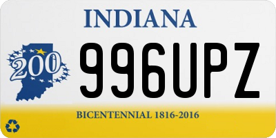 IN license plate 996UPZ