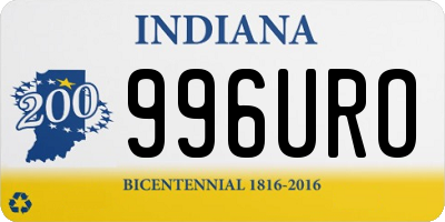 IN license plate 996URO