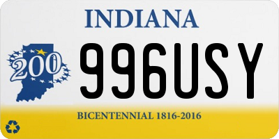 IN license plate 996USY