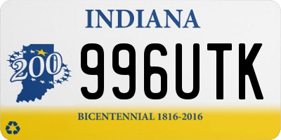 IN license plate 996UTK