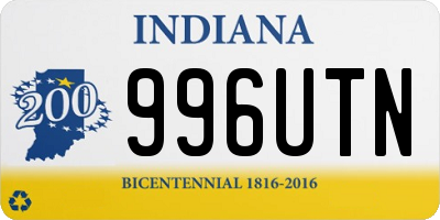 IN license plate 996UTN